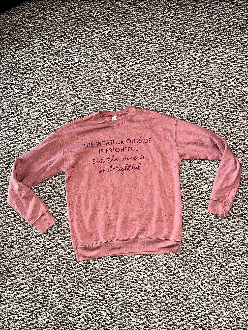 Bella+Canvas Fleece Collection Fleece Sweatshirt in Pink Size Medium